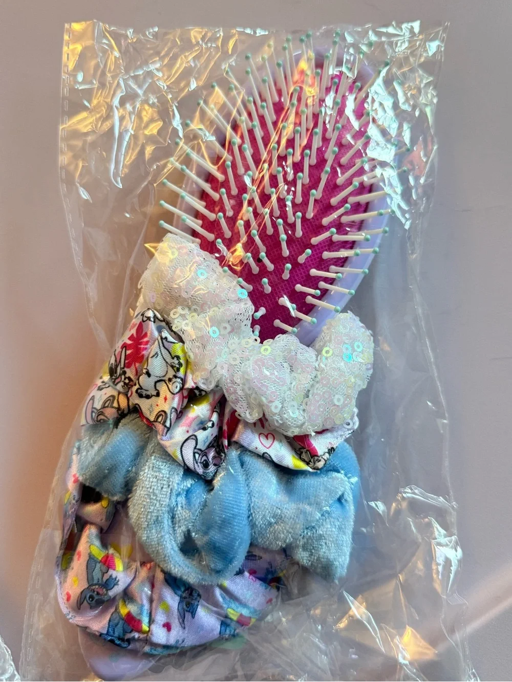 Disney Stitch Hair Accessory Pack - Brush and Scrunchies